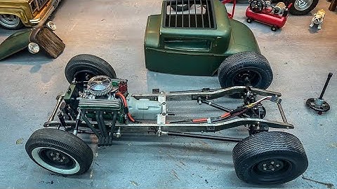 Scale Engine In, Wiring and Custom Mounts, Scratchbuilt RC Hot Rod Part 11