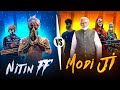 Narendra modi ji vs nitin free fire  epic gameplay nitinfreefire