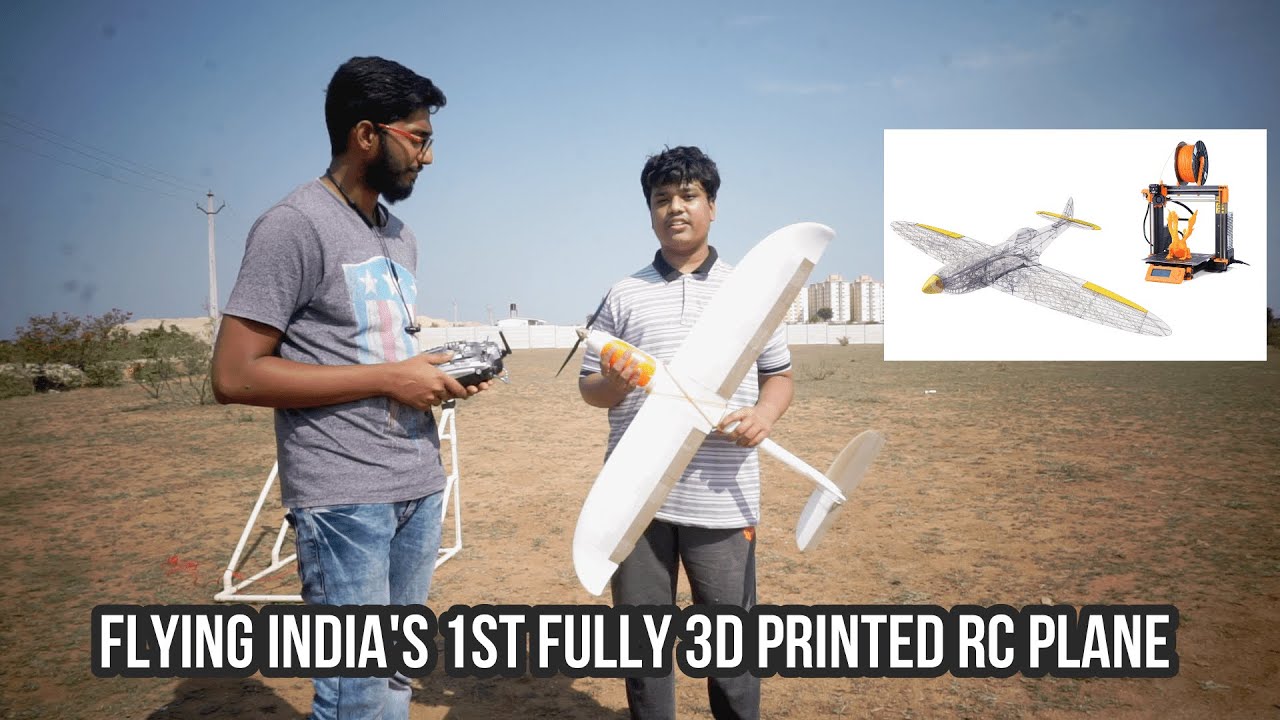 3D printed RC plane by 12th class student - YouTube