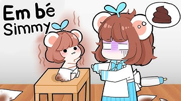 Mèo Simmy Thử Thách 1 Ngày 🍼 Chăm Sóc Em Bé Mèo Simmy 🍼 Trong Mini World