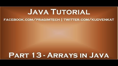 Arrays in Java