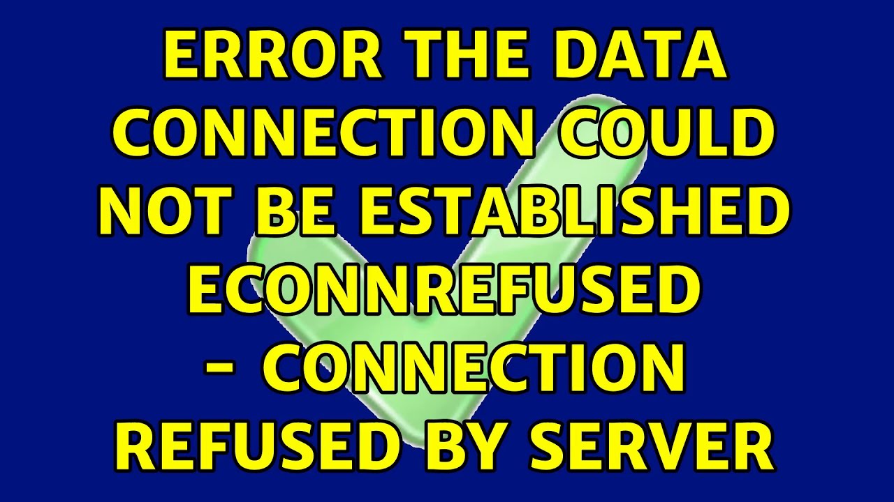 Error connect econnrefused