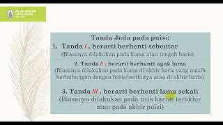 Mendeklamasikan puisi, Tanda jeda puisi Bahasa Indonesia Kelas 4