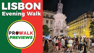 Preview And Map: Lisbon, Portugal Evening Walk