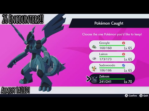 Pokemon Sword: Shiny Zekrom in 26 Dynamax Adventures *ALMOST FAILED* 