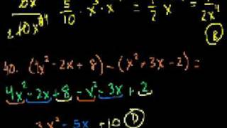 CA Algebra I: Simplying Expressions