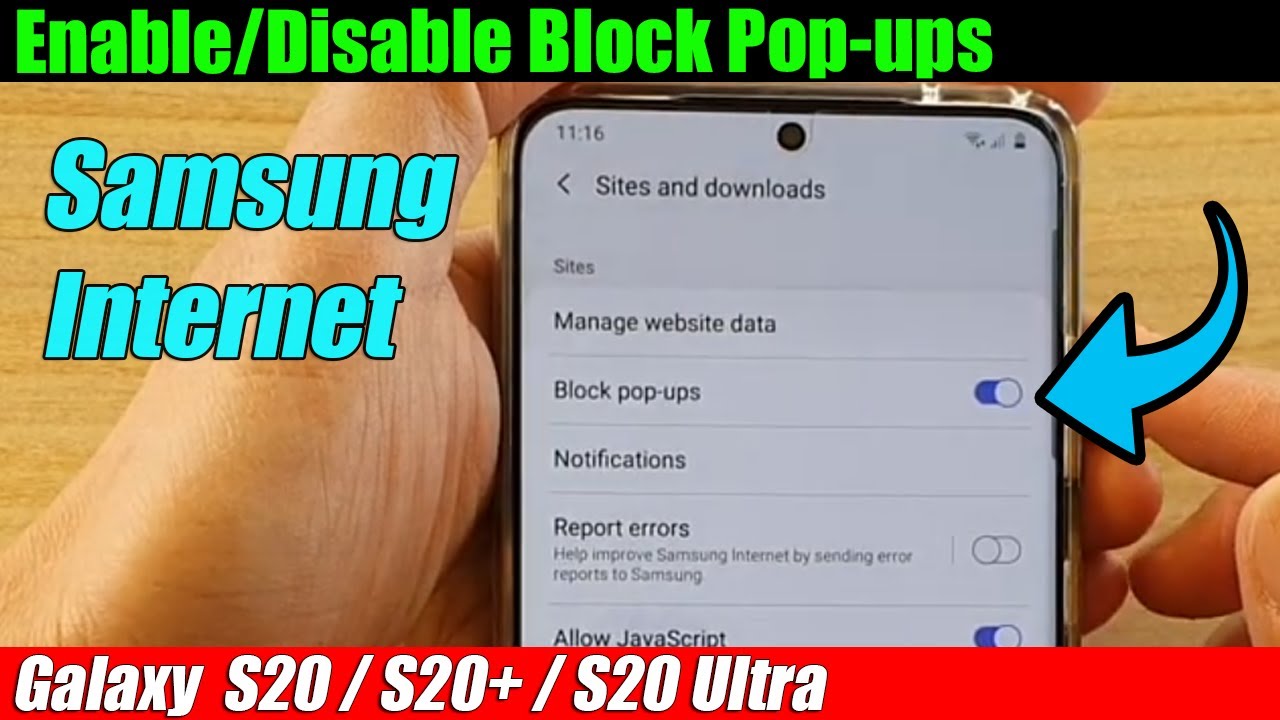 Galaxy S20/S20+: How to Enable/Disable Block Internet - YouTube