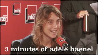 3:35 minutes of adèle haenel being herself (la fille qu'on adore)