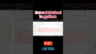 Python Extend() Method Explained 🔥 | Add List, Tuple & Set Elements in Python | Kishor Vlog #Python