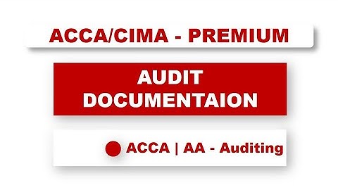 ACCA F8 - Audit Documentation | #ISA230 #acca #f8 #auditing #assurance #cima #cpa