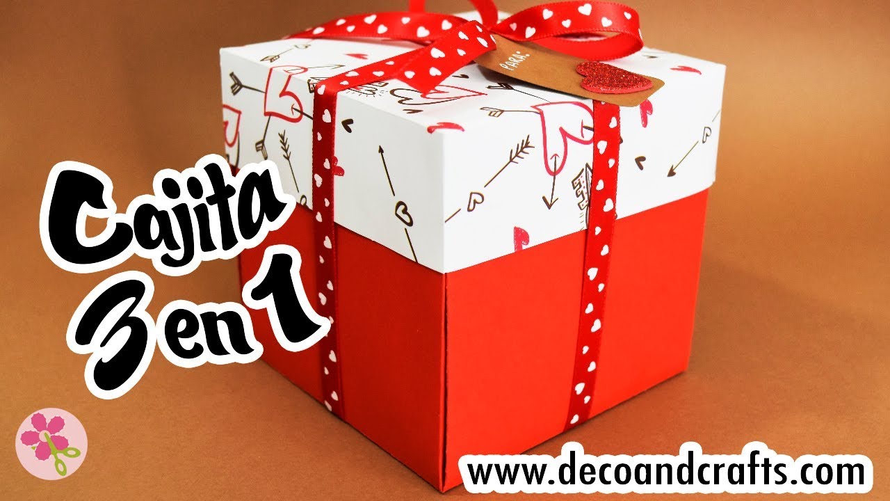 Cartonaje: caja regalo sorpresa. DIY San Valentín 