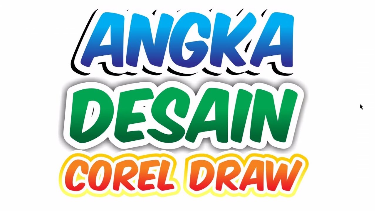 Belajar Corel Draw  membuat Efek tulisan  simpel angka 