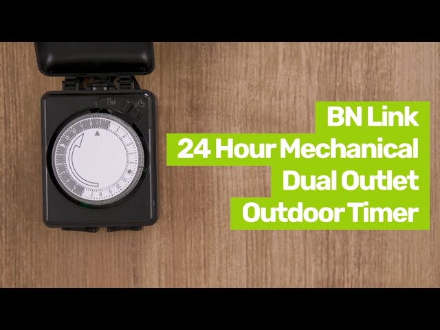 BN-LINK 24 Hour Mechanical Outdoor Light Timer with Silicone and