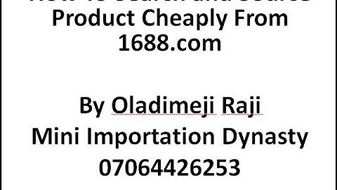 How To Search and Source Cheap Products From 1688