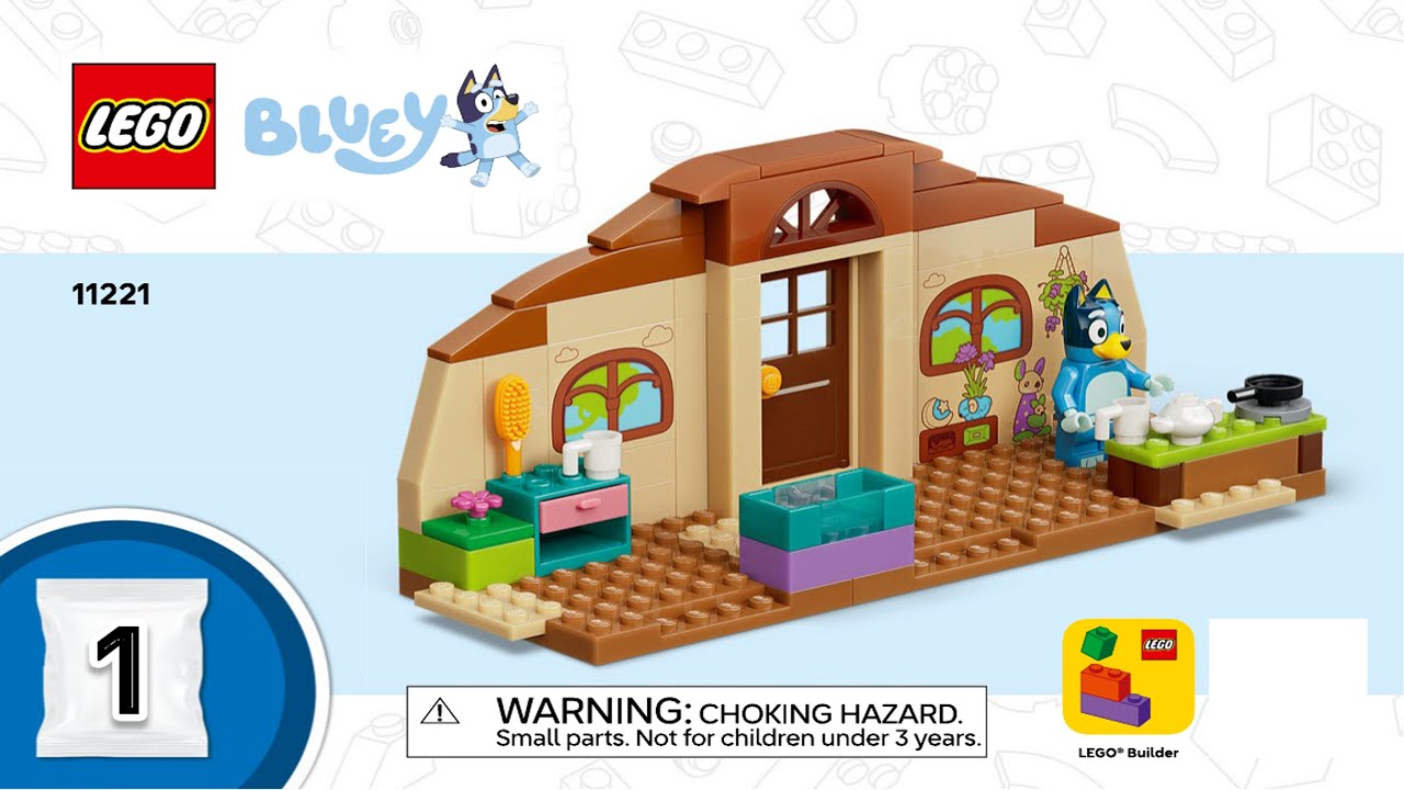 School with Rusty and Bluey LEGO instructions