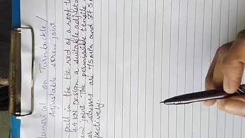 LEC 9: Turnbuckle Numerical