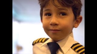 6-Year-Old Genius Kid Becomes Etihad Airways Pilot for a Day