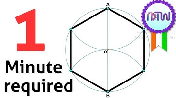 A simple method for Inscribing a Hexagon inside a circle.