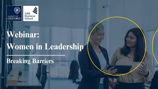 Webinar: Women in leadership breaking barriers