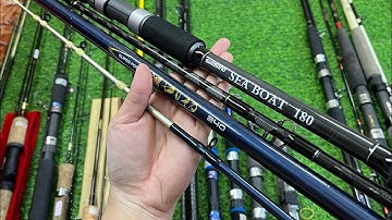 Video 810: Cần Cắm Góc Shimano Sea Boat 1m8 - Cần Lure Nhật Bãi Khoen Sic - Cần Rút Mini Lure Suối