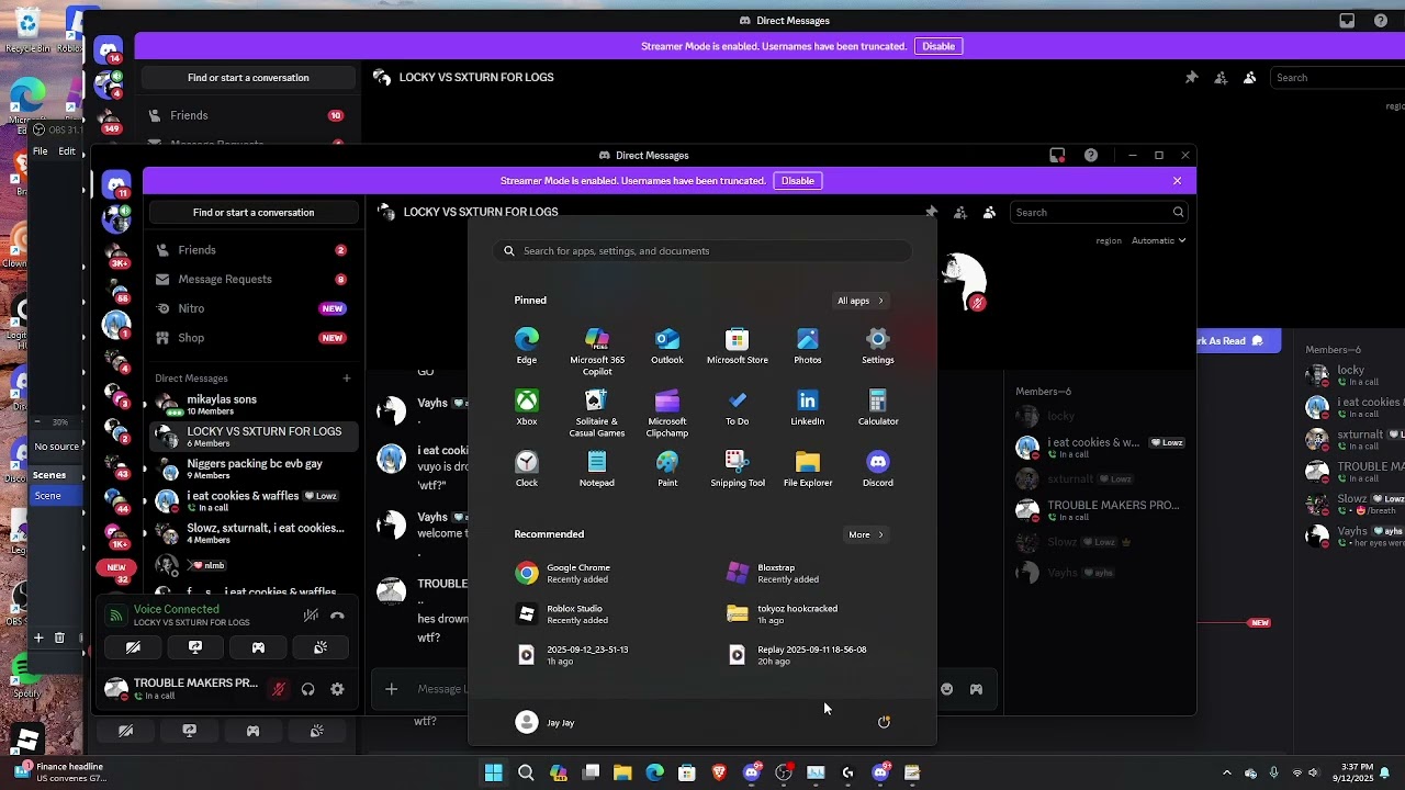 sxturn drowning tf outta vuyo (Discord Packing