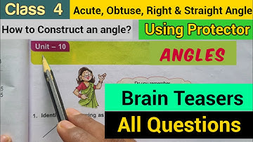 DAV class 4 maths unit 10 Angles - Brain Teasers