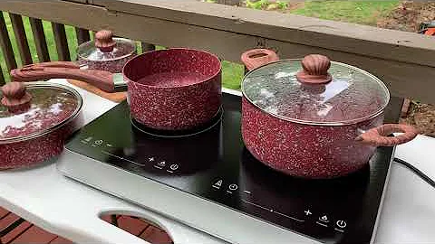 COOKTRON Double Induction Cooktop Burner Review, light enough to carry and use on the patio   compat