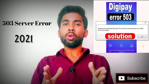 CSC DIGIPAY 503 Server Error 2021 | Digipay 503 Server Error Problem Solve | Csc Digipay New Update