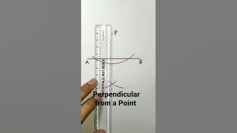 how to draw perpendicular on a line from a point outside 1