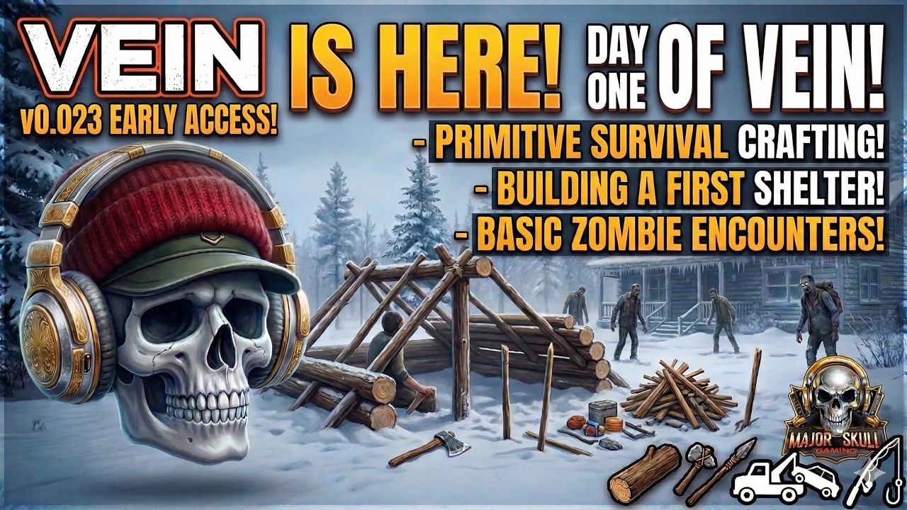 THEY ARE COMING! 🧟‍♂️ Fortifying the Base in VEIN! | Day 2 Gameplay (v0.023)