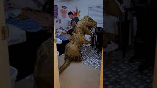 9/3/21 first time trying on T-Rex costume