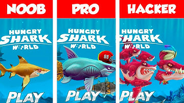 NOOB vs PRO vs HACKER - Hungry Shark World Gameplay (Android/IOS) #2