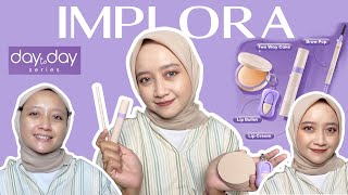 REVIEW IMPLORA DAY TO DAY SERIES | Two Way Cake, Brow Pop, Lip Bullet, Lipcream Matte