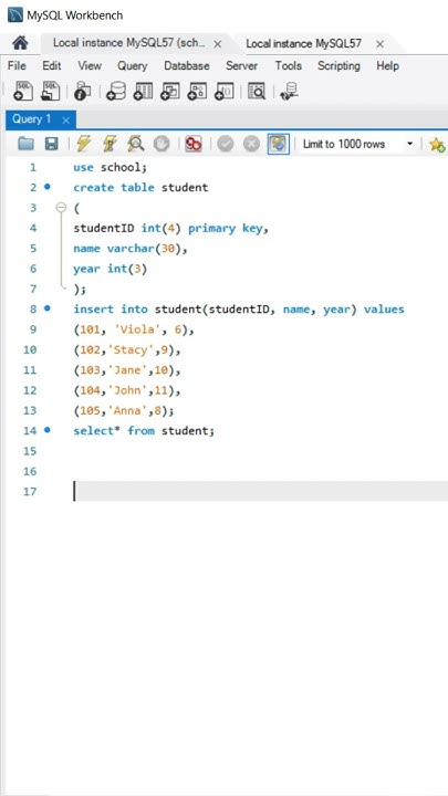 Create database using MYSQL Workbench - YouTube