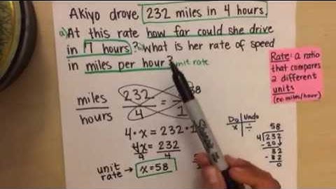 Word Problem - Unit Rate and Proportion to Solve for Equivalent Ratios