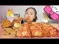 KIMCHI WRAPPED NUCLEAR FIRE NOODLES + KENTUCKY FRIED CHICKEN | MUKBANG