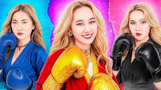 Fille Pauvre Vs Riche Vs Giga Riche À L'école De Karaté ! Qui Est La Meilleure Élève ?