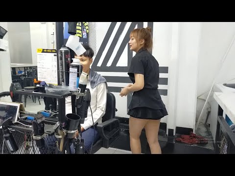 Washing Hair and Talk to the Barber Girl makes me very Relaxing and Pleasant