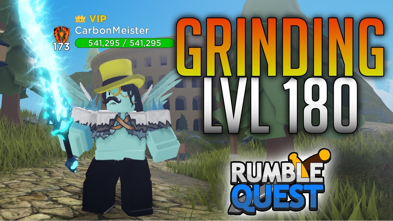 Grinding To Level 180 Rumble Quest Roblox Youtube - getting max level in rumble quest legendary set roblox