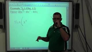 Algebra I Example 71.1