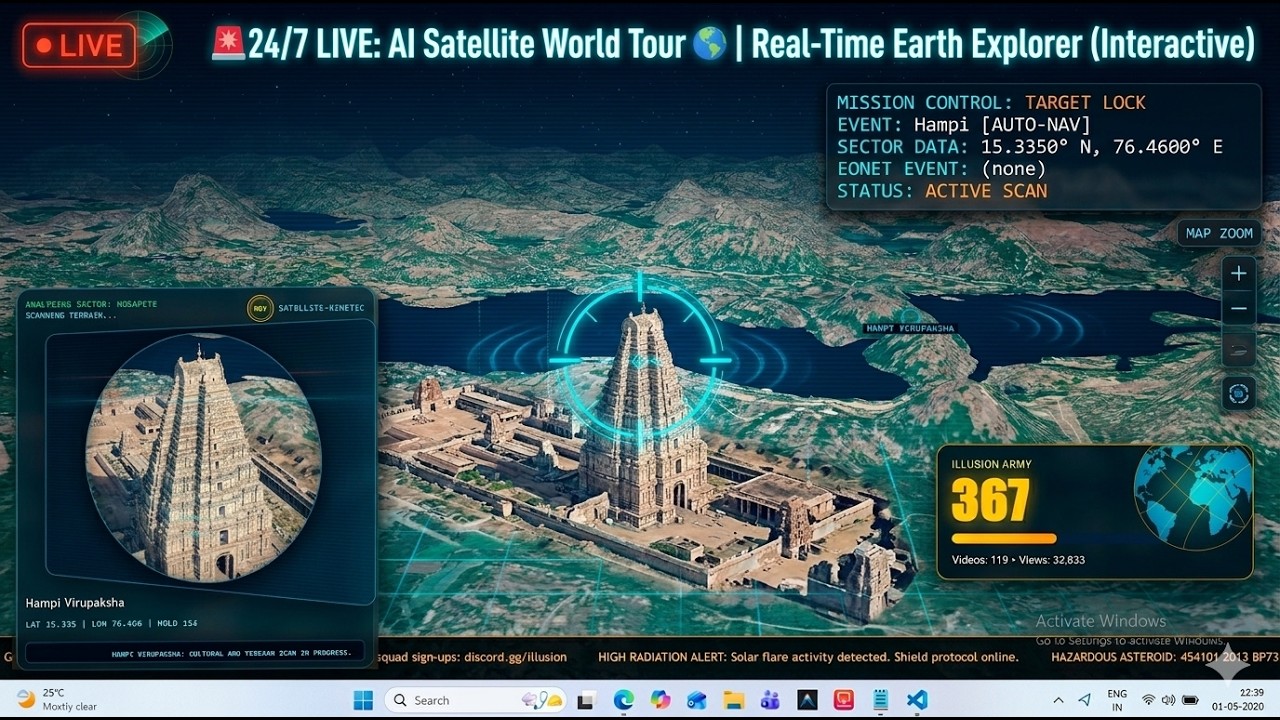 π¨24/7 LIVE: AI Satellite World Tour π | Real-Time Earth Explorer ...