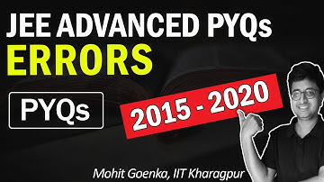 Error Analysis | JEE Advanced 2015 - 2020 Solution | JEE Advanced PYQ | Mohit Sir (IIT KGP) #IITJEE