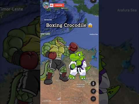 I Found Boxing Crocodile On Google Earth 😱 #shorts