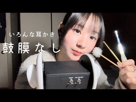 [ASMR]鼓膜なし 色んな種類の耳かき