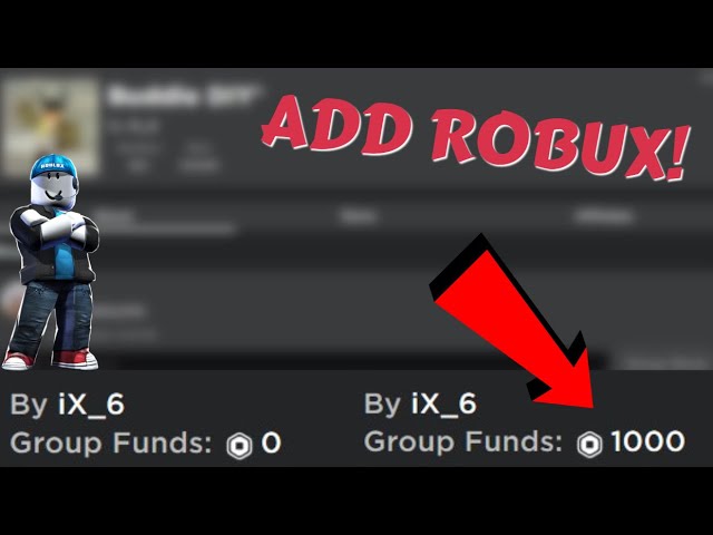 how to add your own robux to group funds