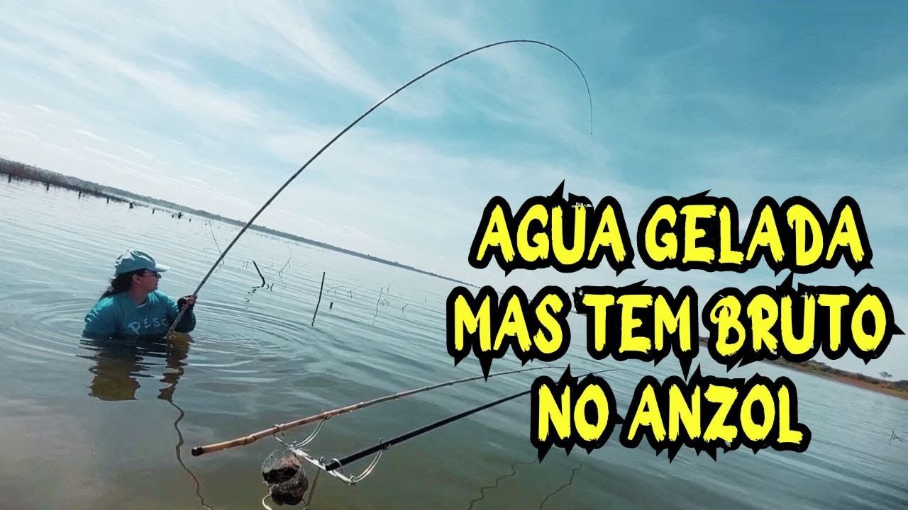 Pescaria no Rio Grande, mesmo com água gelada teve adrenalina na ponta da vara.