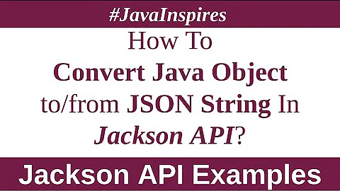 How To Convert Java Object to/from JSON String In Jackson API | Java Inspires