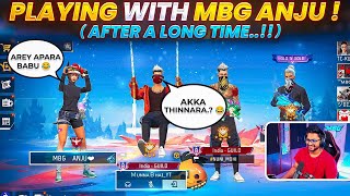 Munna Bhai Playing With Senior Schoolmate(MBG ANJU) After A Long Time! - Free Fire Telugu - MBG ARMY