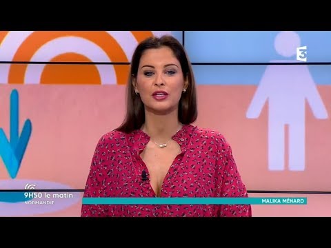 Malika Menard 05 decembre 2017 Beau petit decollete (avec ou sans soutien-gorge?)