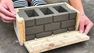 Great Skills Recycling Used Wood Molding Creating Beautiful Brick Patterns for Brick Walls